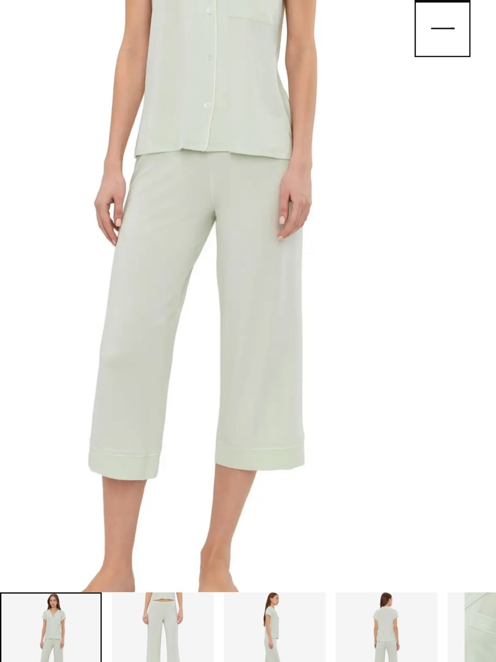 Eberjey Giselle Cropped PJ Set/ Seafoam/ Med
